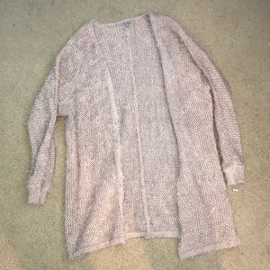 Mauve Eyelash Cardigan